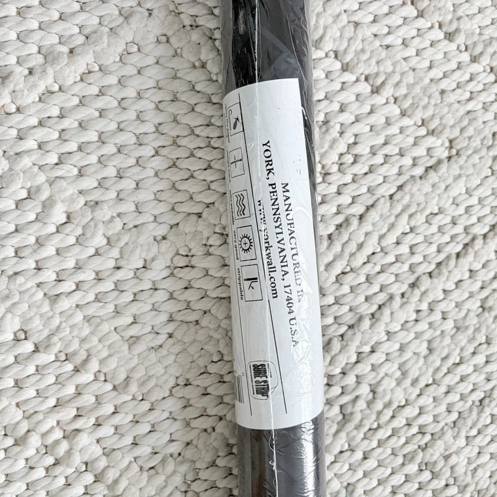 YORK WALLCOVERINGS Petite Pivots Roll of Wallpaper Roll 27’ L x 27” W Black Gray